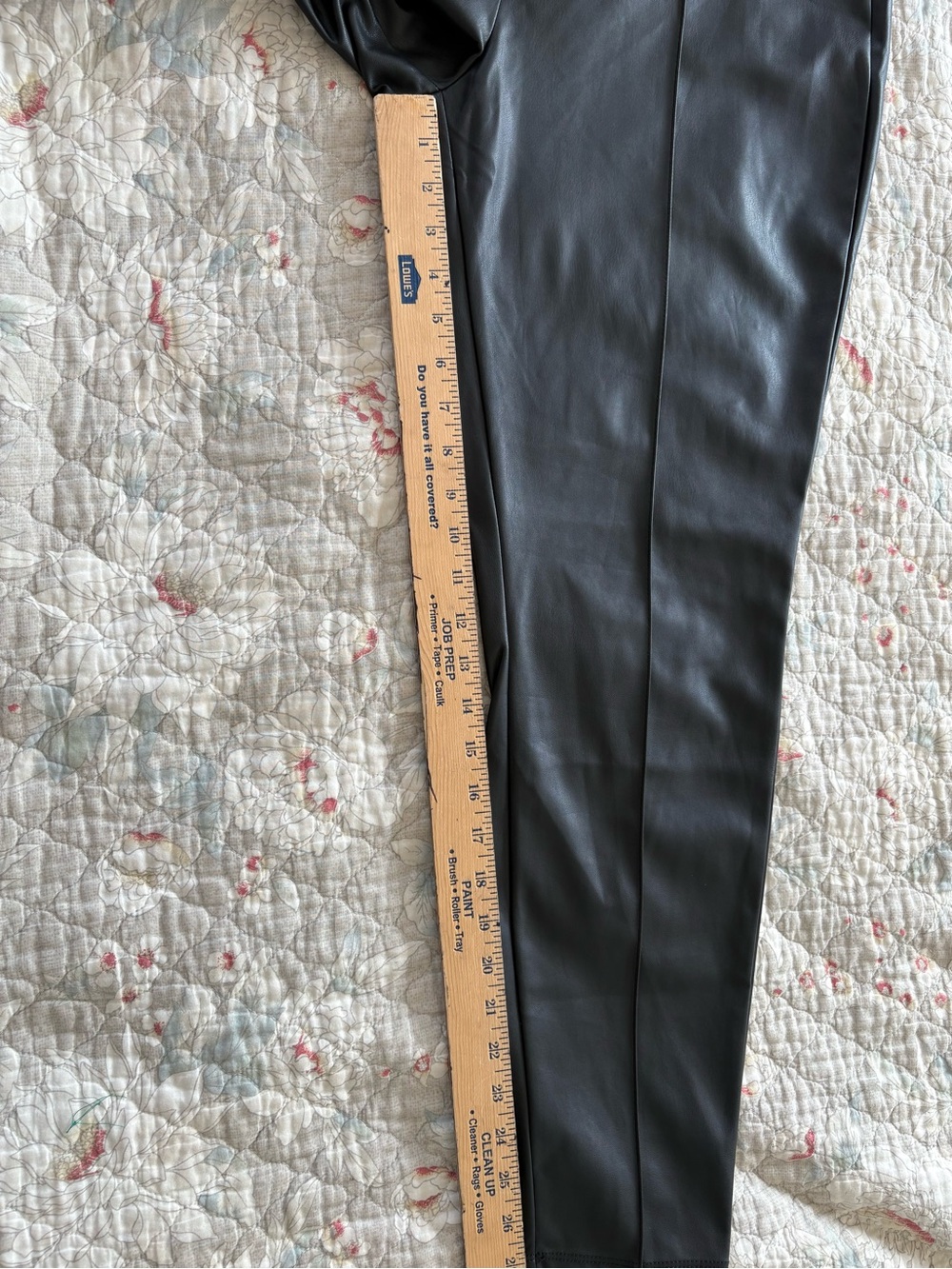 Nine West Black Skinny Ponte Leggings Faux Leather - Picture 5 of 7